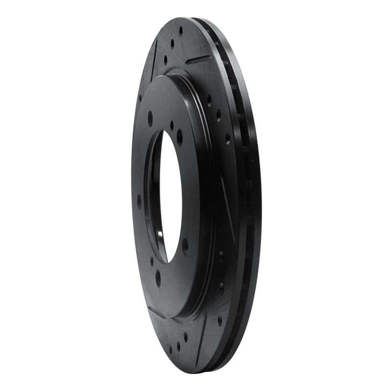 Chevrolet Tracker Brake Rotor (1) - Front Left - R1 Concepts - Drilled & Slotted - Black - `99-`04